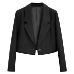 L&uuml;hikesed bleiserid naistele Korea mood Pikkade varrukatega N&ouml;&ouml;biga &uuml;les kinnitatav &uuml;likonnajakk Naine Elegantne K&otilde;ikjale sobiv Kontori bleiser Naine S kohv