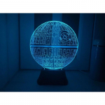 Star Wars Surmat&auml;ht 3D LED-&ouml;&ouml;lamp puutetundliku juhtimisega magamistoa kaunistuseks Death Star