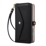 WEFOR Crossbody rahakotiga &uuml;mbris Samsung Galaxy S26/S25 Edge/S24/S23 FE/S22/S21/S20 Ultra jaoks Rihm Kaardihoidja Toetushoidik Peegel For Galaxy S20 must
