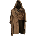 Gootiline keskaegne keep pol&uuml;estrist ja taaskasutatud kiust Halloweeni, cosplay ja lavastuste jaoks Brown Cape black