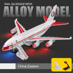 1:32 China Eastern A380 Lennukimudel M&auml;nguasi Uksed Avatud Muusika Valgus T&otilde;mba Tagasi V&otilde;itleja Tsiviillennuk Mudellennuki Kaunistused