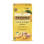 Twinings sidruni ja ingveri tee, t&auml;iuslik segu hapukast sidrunist ja ingveri v&uuml;rtsikusest, tugevdab immuunsust, rikas antioks&uuml;dantide poolest, kofeiinivaba, valmistatud parimatest In