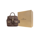 COACH Hadley Siledast Nahast Seljakott Keskmine Naiste Tume Kivist V&auml;rv Basic Set (Bag + Dustproof Bag) tume kiltkivi sinine v&auml;rv