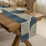 Kaasaegne Minimalistlik Geomeetriline Joonmustriga Lauajooks, Kunstiline Laudlina elutuppa s&ouml;&ouml;gilaua jaoks 40x140cm gray