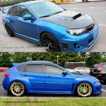 &Uuml;hilduvad esmised ja k&uuml;lgmised &otilde;hutusavad 2008-2014 Subaru Impreza WRX STI luukp&auml;ra/sedaanile Matte Black