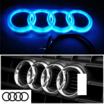 Audi A GBCar esiv&otilde;rele 4D LED-logo valgus esir&otilde;ngas Kleebis sobib Audi A3 A4 A5 A6 A7 S3 S5 S6 S7 Q3 Q5 autolambile 28.5x9.9cm
