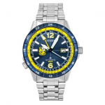 Citizen GMT Analoog Roostevabast terasest Tumesinine sihver Automaatne NB6044-54L 200M Meeste k&auml;ekell tumesinine v&auml;rv