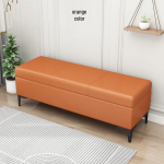 Nahast panipaiguga taburet: Mitmek&uuml;lgsed istumiskohad magamistuppa, elutuppa v&otilde;i poodi 70*40*42cm - With Storage