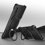 &Auml;&auml;risteta magnetiline metall&uuml;mbris Sony Xperia 1 VI V IV 5 10 X1 VII jaoks Alumiiniumisulamist kaitser&otilde;ngas Seisujalg Objektiivi kaitseraam Kate For Xperia X1 VII must