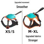 Integreeritud rakmete t&otilde;mbevastane koerak&auml;imisvest rihmaga XS (6-10 lbs) No Side Handle black