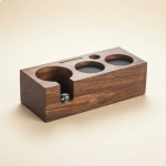 Espresso pressimiskohad P&auml;hklipuu kohvitamperi alus Mitme sektsiooniga disain Puidust portafiltrihoidik 51-53mm_Walnut beige