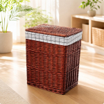 Naturaalne punutud pesukorv pits&auml;&auml;rega Maamees paju S No Lid_Brown Tower