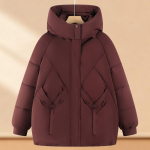 Suured suurused 4XL-8XL Keskealiste naiste talvemantlid Kapuutsiga Elegantsed Paksud Soojad &Uuml;lem&otilde;&otilde;dulised Parkad Naiste Jakid 8XL brown
