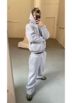 Piiri&uuml;lene Euroopa ja Ameerika T&auml;navatrend Hip Hop T&otilde;mblukuga L&otilde;tv &Uuml;hev&auml;rviline Spordidress XXL white
