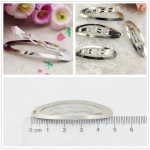 50 tk &uuml;marad kl&otilde;psatusega klambrid, ovaalsed h&otilde;bedased metallist juuksekaared, DIY, 3,7 cm 5cm