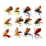 Sougayiulang Dry Fly Fishing lands V&otilde;i Konksudega Lennup&uuml;&uuml;k Peibutis Bass Paadiga kalap&uuml;&uuml;k 12 Pcs
