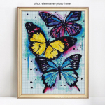 Teemantmaali liblikad Teemanttikandid Liblikad t&auml;isekraaniga teemant 20X30