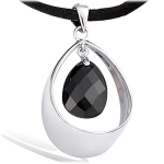 Les Tr&eacute;sors De Lily [G8783] - Pendentif Argent 'Linda' noir argent&eacute; (rhodi&eacute;) - 20x25 mm must