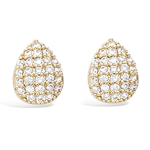 Les Tr&eacute;sors De Lily [N6919] - kullatud k&otilde;rvar&otilde;ngad  Sissi  valgest kullast - 8x8 mm kuld