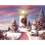 5D teemantmaal Lumememme kleebised Teemantmosaiigist ikoonid Rhinestone'i pildid 20X30CM