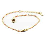 Les Tr&eacute;sors De Lily [R0260] &ndash; roosast kullast Boho terasest disainik&auml;ev&otilde;ru &ndash; 10x3 mm (sulg) Heleroosa