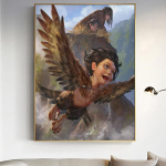 DINGPU DIY 5D teemantmaali maastik Ristpistes juga Teemanttikandid T&auml;is&uuml;mmargune puur-kunstisein Kodukaunistuse kingitus 20X30CM