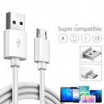 Laadimiskaabel Samsung Galaxy S6 S5 S4 Xiaomi Huawei P Smart 2019 Y9 Y6 Y7 Prime Charging Micro USB For Honor 10 lite 7a pro 8c 8x 7s andmejuhtme jaoks 1m valge