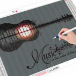 5D teemanttikandid kitarri k&auml;sit&ouml;&ouml;komplekti m&uuml;&uuml;k Teemantmaalimine Maastikupilt kivist k&auml;sitsit&ouml;&ouml;st Kodukaunistus Full Round (20X30CM)