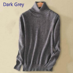 Villane puhas ka&scaron;miir kampsun naiste kootud kilpkaelusega ka&scaron;miir kampsun, elastsuspull Femme k&otilde;rge kaelusega kuduvad kampsunid kampsun 3XL tumehall v&auml;rv