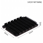 Alumiiniumisulamist jahutusradiaator Raspberry Pi arvutusmoodulile 4 cm4,55*40*5/55*40*11Mm 55*40*5MM must