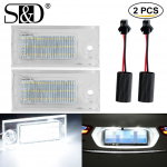 2 tk DC 12V LED auto numbrim&auml;rgi tulelamp, millel pole viga A6 C5/4B sedaani 97-04 Canbus Auto tarvikud 18SMD numbrituled