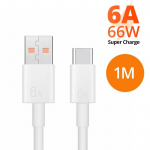Fonken 66W 6A USB C kaabel &uuml;likiire laadimiskaabel Huawei Mate 40 30 Pro Max Samsung Xiaomi kiirlaadimise USB-C laadija kaabli andmejuhe jaoks 1M valge