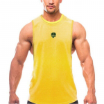 Muscleguys New Arrival Summer Fitness Kulturism Varrukateta T-s&auml;rk Mood Slim Fit Meeste Vest V&otilde;rgusilmast Sport Hingav Tr&uuml;kitud Tank Top M must
