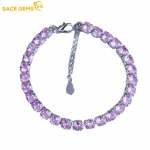 SACE GEMS klassikaline vasesulamist 16cm+3cm roosa tsirkoon k&auml;ev&otilde;ru naiste ehted pulmalubaduse peokink roosa