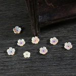 20 tk / kott Lillevaigu imitatsiooniga akr&uuml;&uuml;lhelmestega kinnitatud liigutatav t&uuml;&uuml;p ehete valmistamiseks k&auml;sitsi valmistatud k&auml;sit&ouml;&ouml; tarvikud helekollane v&auml;rv