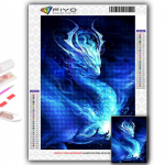 5D teemantmaal T&auml;ielik teemant Hiina draakoni teemantmaaling K&auml;sitsi valmistatud teemantmosaiikmaal Kodukaunistus Full Round 20X30CM