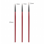 3 tk/komplekt 5/7/11/15 mm k&uuml;&uuml;nekunsti laineri v&auml;rvimispintsel &otilde;huke triibuline joonistuspliiats DIY UV geeliotsad Prantsuse disaini manik&uuml;&uuml;ri t&ouml;&ouml;riist 3Pcs punane