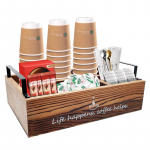 Tassihoidja suure mahutavusega kohvipadjahoidja lauapealse kohvibaari tarvikute ja korraldaja T&ouml;&ouml;pinna kohvijaama korraldaja dekoratiivkarbi jaoks