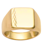 Kullatud m&auml;rgis&otilde;rmus  Charles  - 13x13 mm 68 kuld