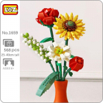 LOZ 1659 igavene lille&otilde;ie taim p&auml;evalill roos safran Hypericum 3D mudel miniplokid klotsid ehitusm&auml;nguasi lastele ilma kastita