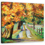 L&otilde;uendiprint Autumn Trees Leaves 30x30 oranž