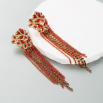 Naiste rippk&otilde;rvar&otilde;ngad sulamist inkrusteeritud v&auml;rvilised Crysral pika tutiga heledad luksuslikud k&otilde;rvar&otilde;ngad OneSize hall v&auml;rv