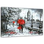 L&otilde;uenditr&uuml;kk London City Pair Umbrella nagu maalitud 60x40 punane