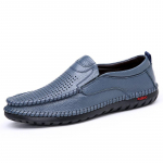 Ehtsast nahast meeste kingad vabaaja p&uuml;ksid, pidulikud jalan&otilde;ud, meeste mokassiinid, itaalia mustad meeste lamedad kingad 43 sinine