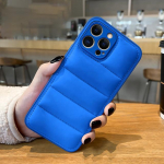 Luksuslik sulejope telefoni&uuml;mbris iPhone'ile 14 13 12 11 Pro Max Xs Xr Puffer Case Pehme silikoonist p&otilde;rutuskindel kate Fundas Para For iPhone 13 Pro sinine