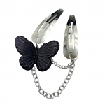 Lahedad tutiketiga juukseklambrid naistele Spice-Girl juuksen&otilde;elad Y2K Butterfly ripatsiga juuksestiili aksessuaarid &otilde;hukeste tukkude jaoks must