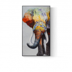 Kaasaegne maalitud &otilde;limaal Elevandi l&otilde;uendimaal Abstraktne loomade plakat Elutoa seinamaalingud Dekoratsioonipildid Kodukaunistus 20cm&times;40cm NoFrame