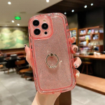 Bling Glitter Soft TPU s&otilde;rmer&otilde;nga hoidja &uuml;mbris iPhone 14 Pro Max 14 Pro 14 Plus 14 13 Pro 13 12 Pro 11 XR jaoks iPhone 14 valge