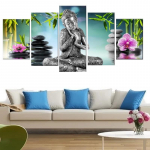 5 t&uuml;kki maastikuline l&otilde;uend seinakunsti maal vooditoa sisekujunduseks Moodne Buddha Orhidee Bambusest Vesi Zen Print Pilt Ilma Raamita 30x40cm*2 30x60cm*2 30x80cm*1