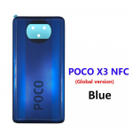 Uus Xiaomi POCO X3 NFC globaalse versiooni jaoks taga aku klaasist tagaukse korpus sinine